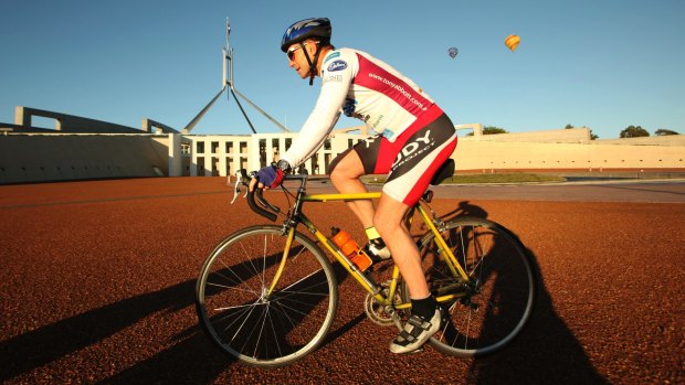Tony Abbott is a keen bike rider, and took exception to one Canberra driver's behaviour.