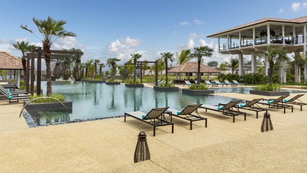 The luxury five-star, 111-room Anantara Desaru Coast Resort & Villas lies along a 17-kilometre South China Sea beachfront in the state of Johor in southern Malaysia.
