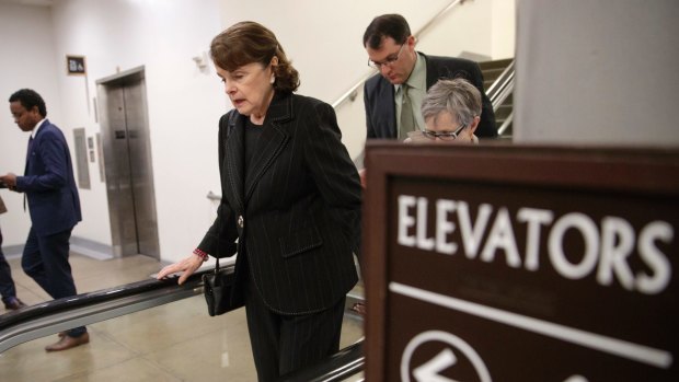 Matter of loyalty: Senator Dianne Feinstein, centre, vice chair of the Senate Intelligence Committee, wants the role of contractors examined.