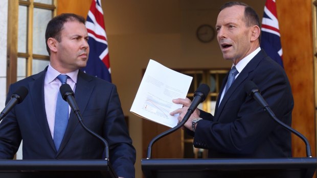 Tony Abbott and Josh Frydenberg, left, shared more common ground in 2015.