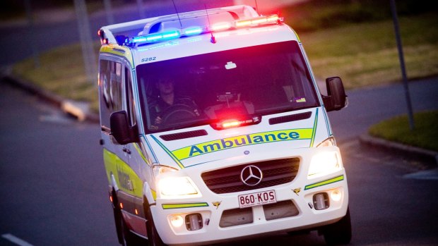 Four people were transported to hospital after the crash at Toowong.
