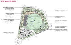 Plans of the proposed centre of excellence at Northbourne Oval.