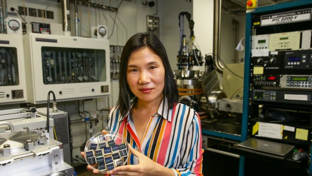 UNSW lead researcher Xiaojing Hao has developed new solar cells using non-toxic, relatively abundant materials, which may open up new fields for the industry.