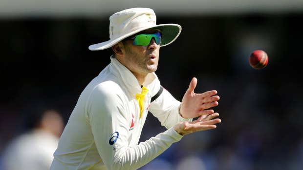 Good general: Australia's Michael Clarke takes a catch in the final Ashes Test.