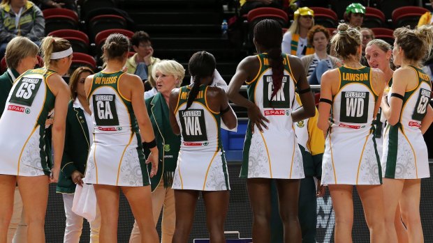 Big job: Norma Plummer in her role as coach of South Africa at the Netball World Cup.