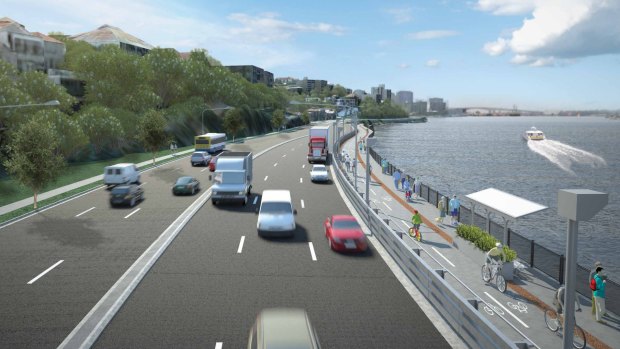An artist's impression of the planned Kingsford Smith Drive upgrade.