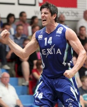 Basketball player Sebastien Bellin pictured on the court.