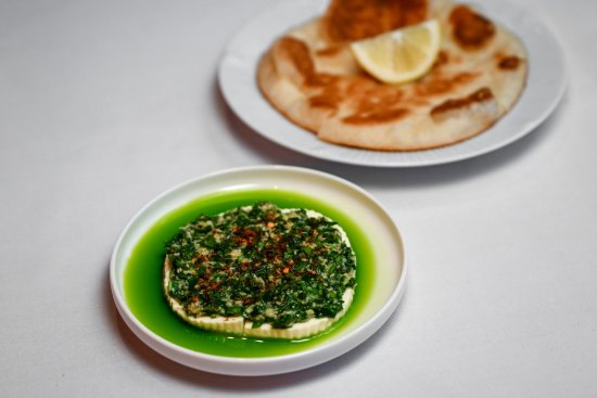 The "cheese course": Yunnan milk curd and bing bread.