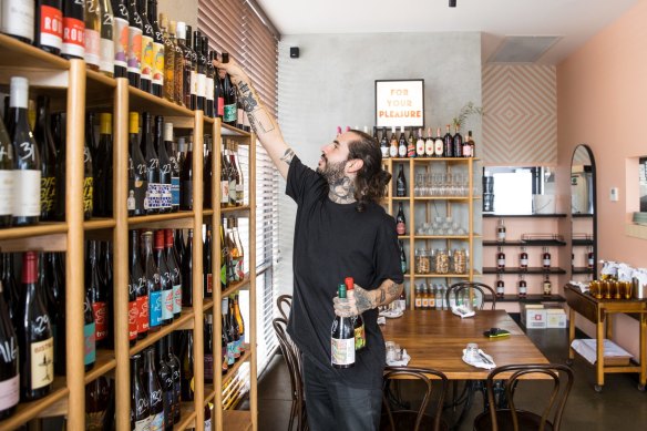 Co-owner Evan Georgopoulos at Cheltenham’s charming Bar Savarin.