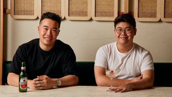 Gideon (left) and Michael Sanusi, the brothers who have opened restaurant Kata Kita with their mother Lie.