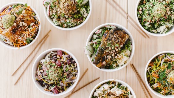 A selection of Fishbowl salads.