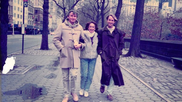 Ted, Beth and Dan Roberts in New York in the 1980s.