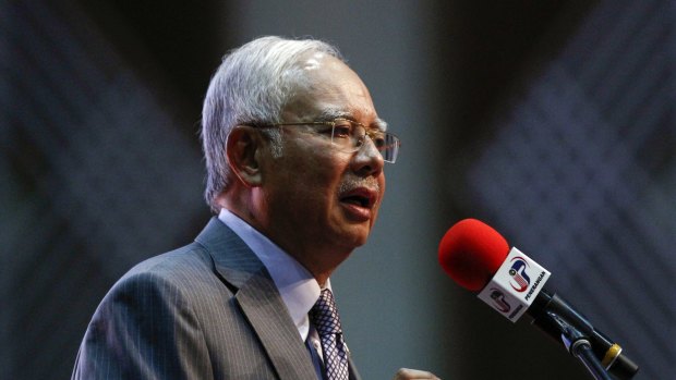 Malaysian Prime Minister Najib Razak, accused of laundering millions from the state investment fund. 