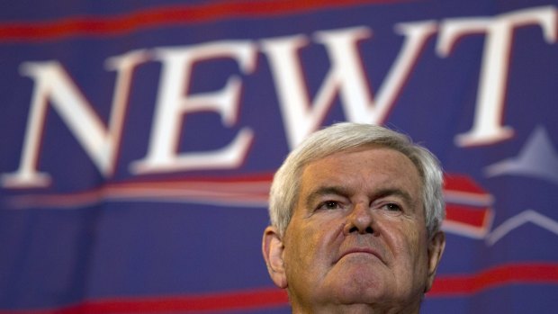 Then presidential candidate Newt Gingrich campaigning in Tennessee in 2012. 