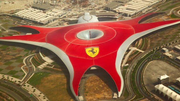 Ferrari World Park is the largest indoor amusement park in the world. 