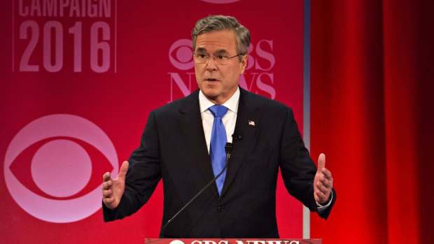 Jeb Bush, former Governor of Florida and 2016 Republican presidential candidate, speaks during the Republican presidential candidate debate in South Carolina on Saturday. 