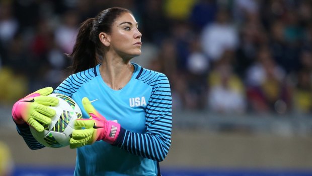 World Cup winner and Olympic gold medallist Hope Solo.