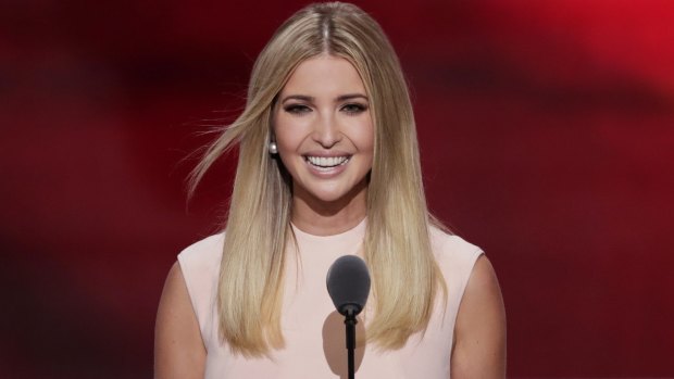Ivanka Trump speaking at the Republican National Convention.