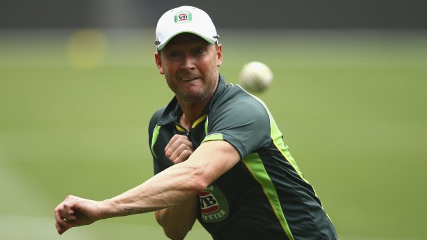 Restrictions loosened: Michael Clarke looks on track to return during the World Cup.