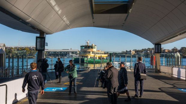 The two wharves at Barangaroo are capable of handling eight ferries at once.