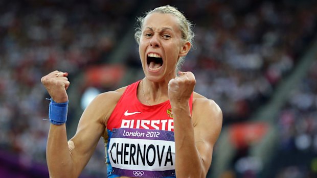 Banned: Russian heptathlete Tatyana Chernova was banned last year for two years for doping and stripped of two years' results.