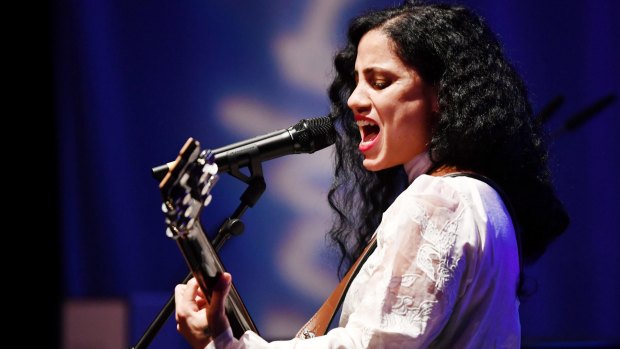 Emel Mathlouthi performing in Germany in June.