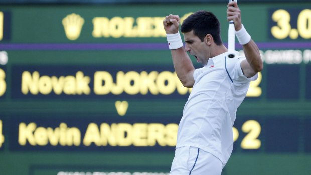 Djokovicfights back in the gloom of Wimbledon.