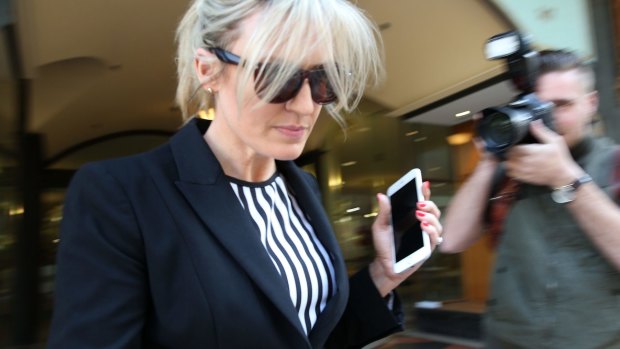 Career in ruins: Lisa Munro leaves court.