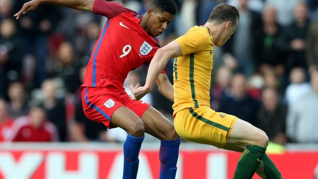 Marcus Rashford took three minutes to score on his England debut against the Socceroos.