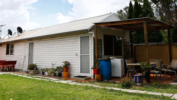 The granny flat in Sydney's west, shared by the two men, raided by police on Tuesday. 