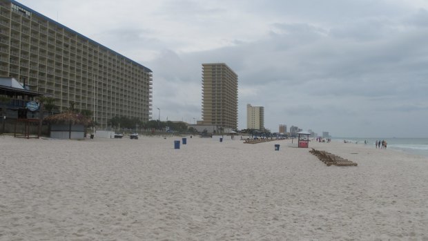 The beach in Panama City, Florida.