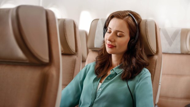 Etihad 's A380 economy class. You can keep the seat next to you empty, for a price.