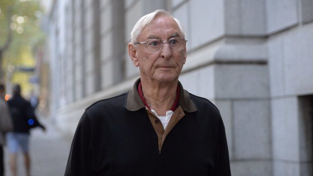 Robert Penny leaving the Supreme Court in April 2015 after being granted bail.