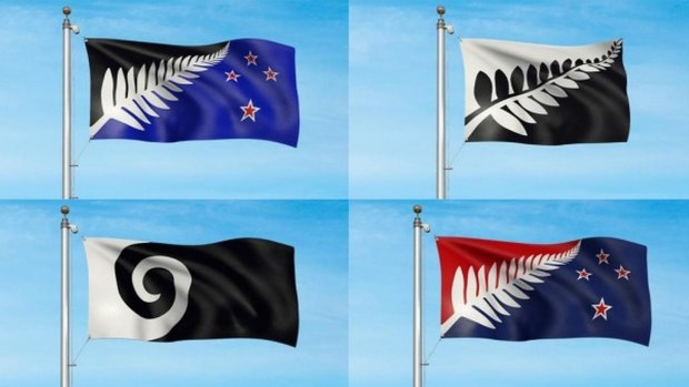 New Zealanders will rank these four options, plus the Red Peak design, at a referendum in November. The winner will be pitted against the current flag at a vote next year. 