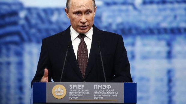 Displeased: Russia president Vladimir Putin.
