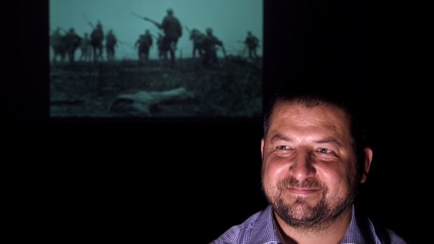 Marcelo Flaksbard from the State Library of NSW, which is screening the silent documentary Battle of the Somme for Remembrance Day. 