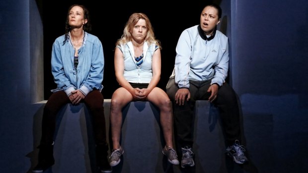 The cast of  Shit (from left): Peta Brady (Sam), Nicci Wilks (Billy) and Sarah Ward (Bobby).