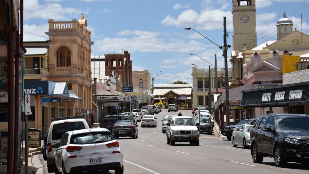 The main street of Charters Towers. 