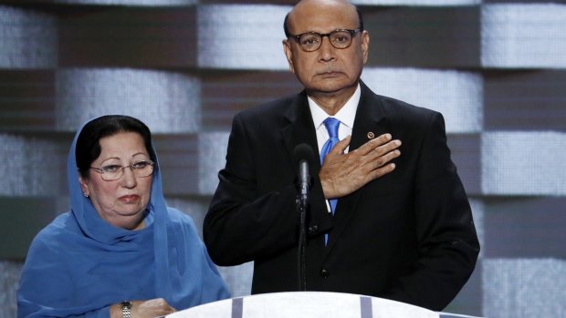 Khizr Khan and his wife Ghazala, Gold Star parents, denounced Trump's stance on Muslim immigration.