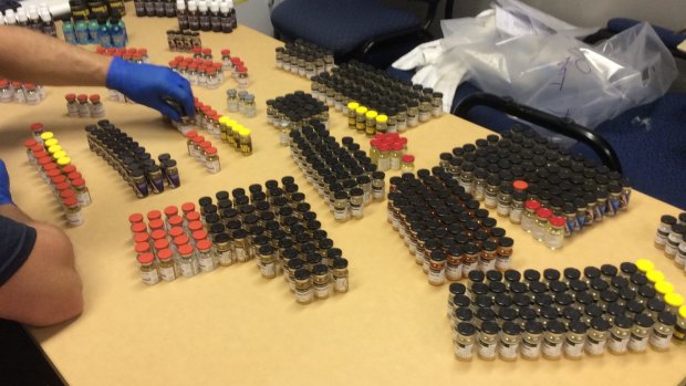 Steroids seized by police.