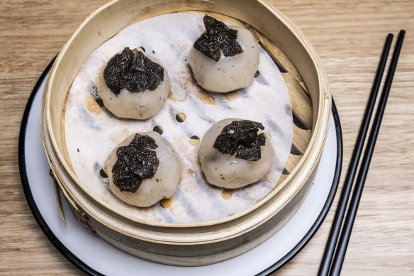 Bug, prawn and truffle dumplings. 