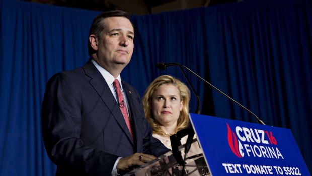 Senator Ted Cruz and his wife Heidi in Indianapolis earlier this month. 