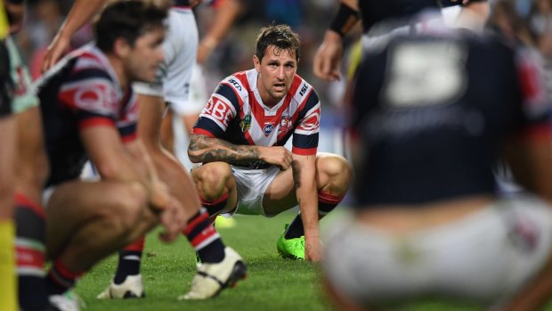 Left right out: Mitchell Pearce could swap sides of the field for the Roosters, but would that be viewed as a promotion?