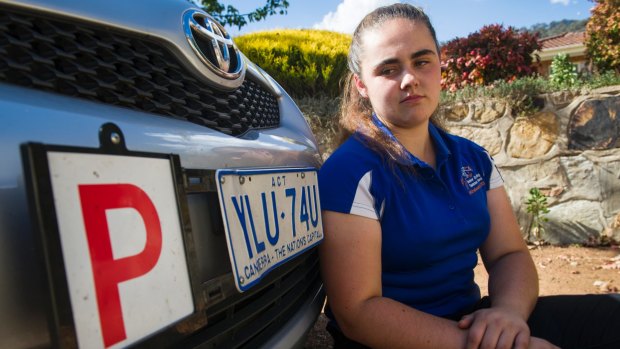 Stephanie Wilde,19, is on her P-plates and got her licence through a private driving company.