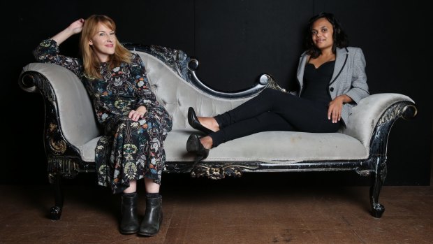 Kate Mulvany and Miranda Tapsell, two actors with their stars on the rise, both in <i>The Literati</i>.
