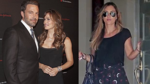 Ben Affleck has denied that an affair with Christine Ouzounian (far right) caused his split with Jennifer Garner.