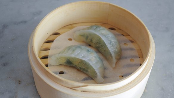 Vegetable dumplings at Ginkgo Bar & Dining.