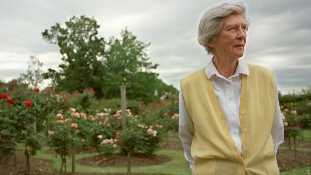 Dame Nellie Melba's granddaughter Lady Pamela Vestey in the grounds of Coombe Cottage.