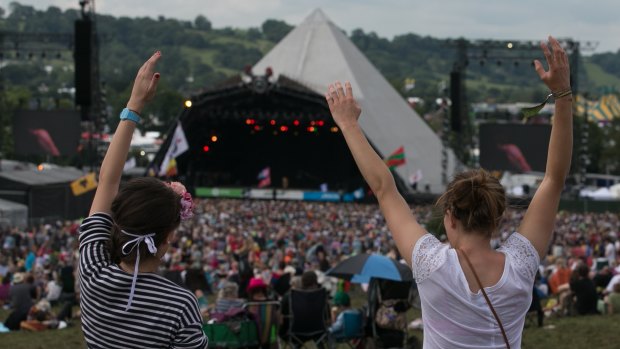 No personal aerial footage ... Glastonbury organisers have banned drones from this year's festival.