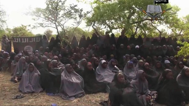 Footage of the kidnapped schoolgirls from May 2014.